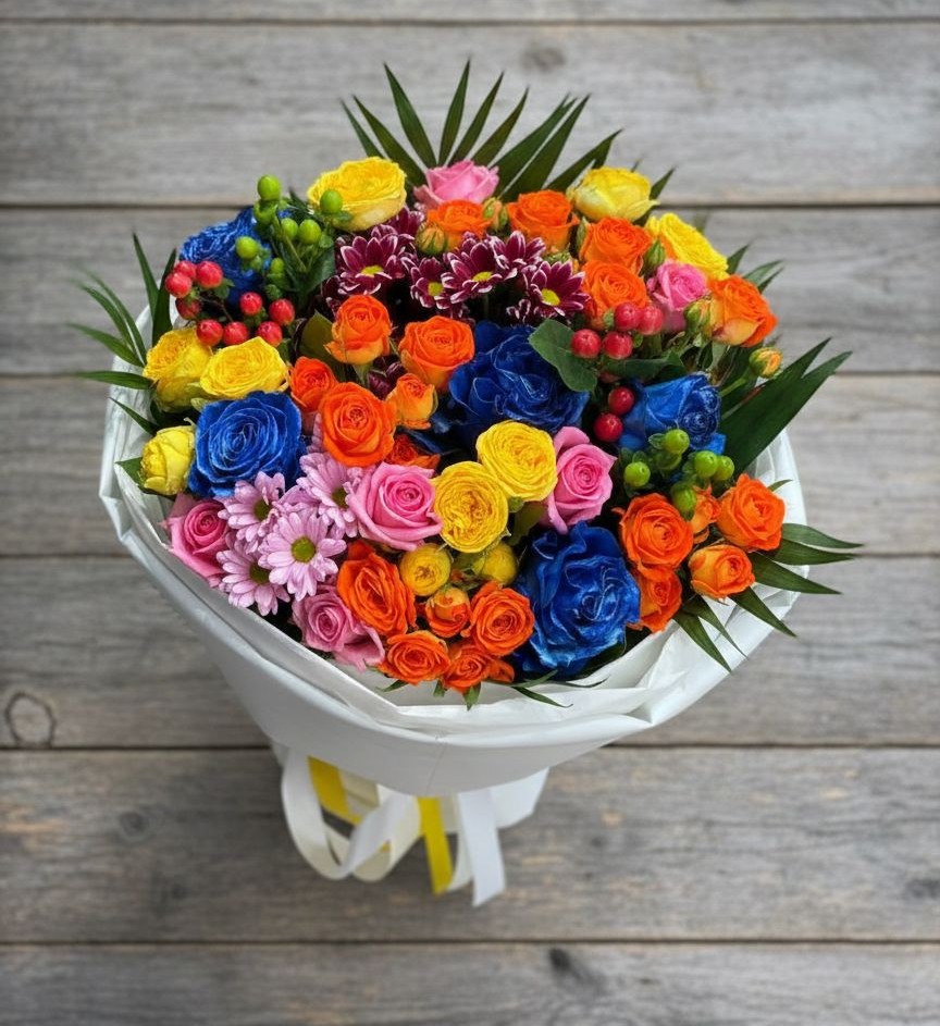 Букет цветов из: Розы и Хризантемы в Комсомольском Республики Мордовия