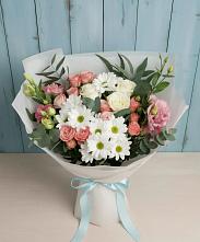 Букет цветов из:  Розы, Лизиантусы и Хризантемы #REPLACE_PRED# Комсомольском Республики Мордовия
