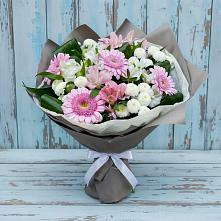 Букет цветов из:  Герберы, Альстромерии и Хризантемы #REPLACE_PRED# Комсомольском Республики Мордовия