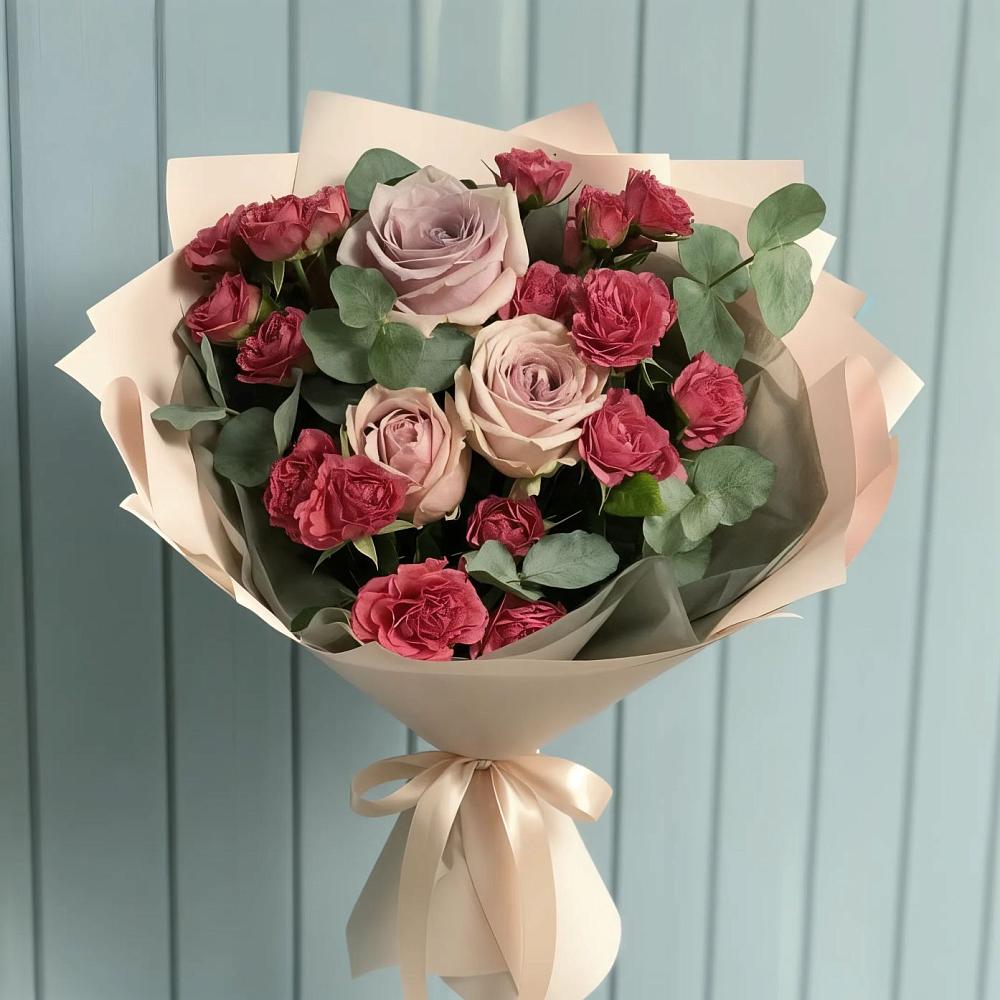 Букет цветов из: Гвоздики и Розы в Комсомольском Республики Мордовия