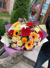 Букет цветов из:  Герберы, Ромашки, Хризантемы, Розы и Подсолнухи #REPLACE_PRED# Комсомольском Республики Мордовия