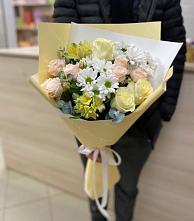 Букет цветов из:  Альстромерии, Розы и Хризантемы #REPLACE_PRED# Комсомольском Республики Мордовия