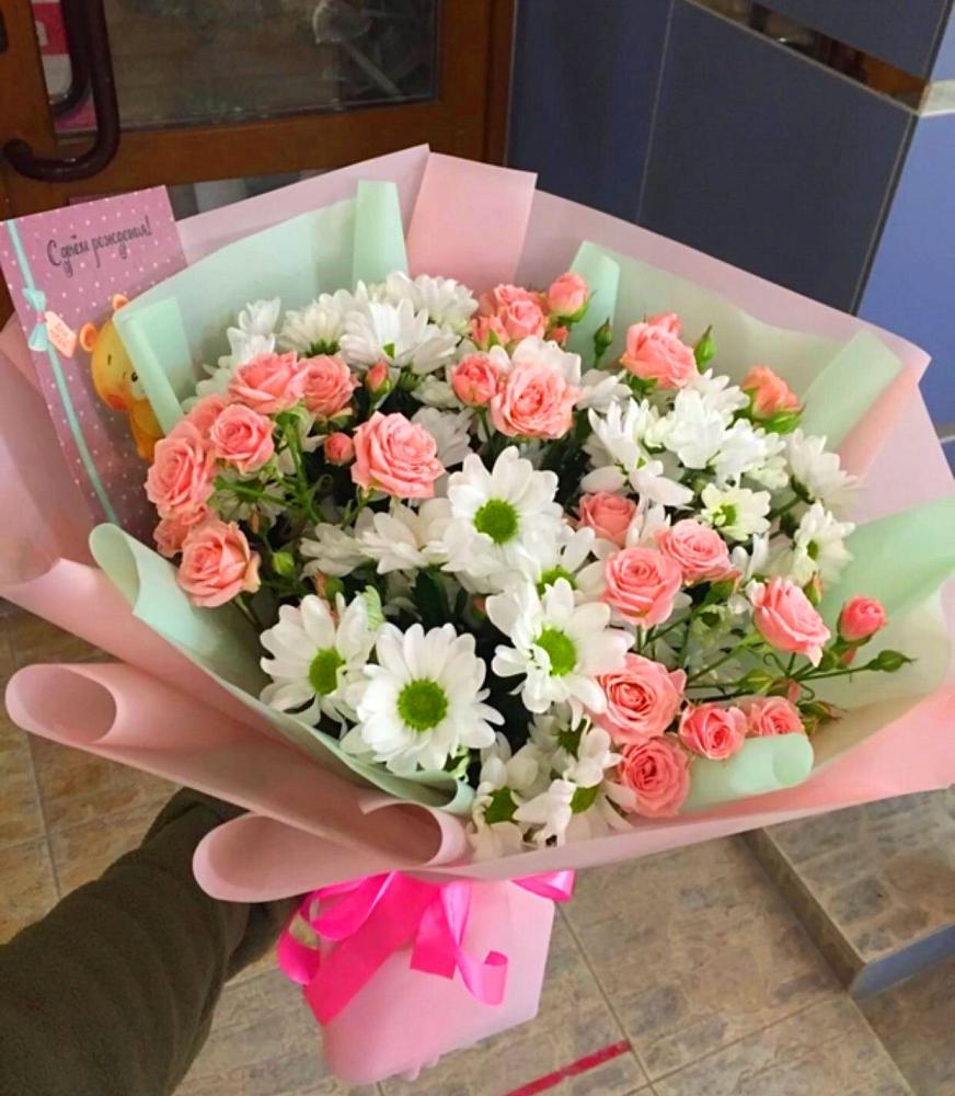 Букет цветов из: Розы и Хризантемы в Комсомольском Республики Мордовия