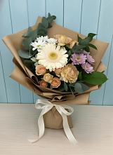 Букет цветов из:  Герберы и Хризантемы в Комсомольском Республики Мордовия