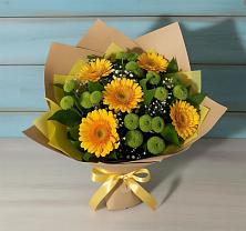 Букет цветов из:  Герберы и Хризантемы #REPLACE_PRED# Комсомольском Республики Мордовия
