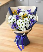 Букет цветов из:  Розы, Ирисы и Хризантемы #REPLACE_PRED# Комсомольском Республики Мордовия