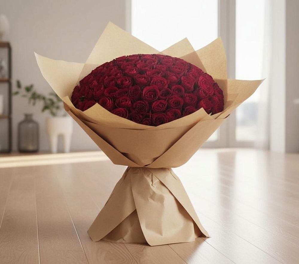 Букет 101 Красная роза в Комсомольском Республики Мордовия