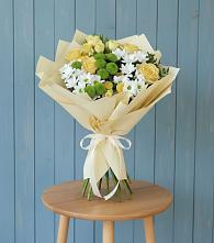 Букет цветов из:  Хризантемы и Розы в Комсомольском Республики Мордовия