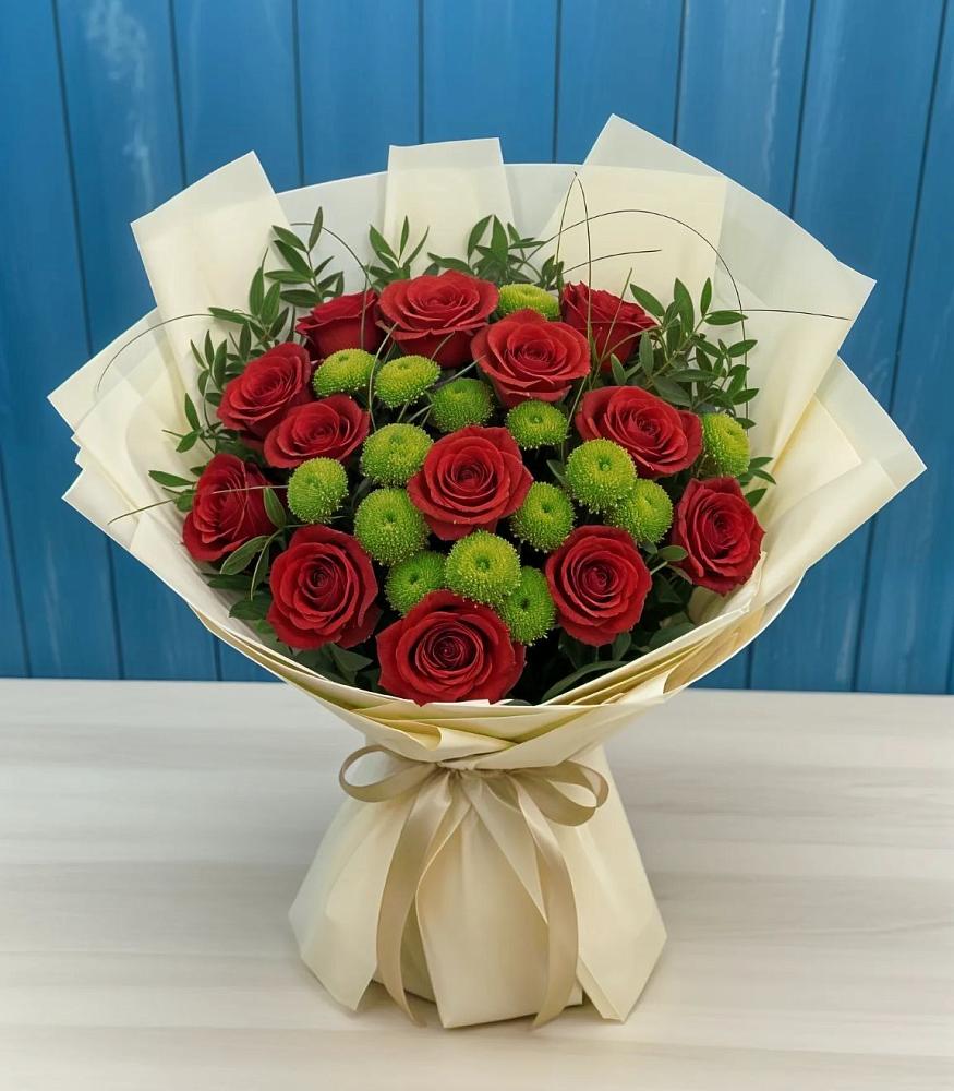 Букет цветов из: Розы и Хризантемы в Комсомольском Республики Мордовия