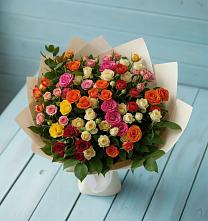 Букет Микс из разноцветных кустовых роз #REPLACE_PRED# Комсомольском Республики Мордовия